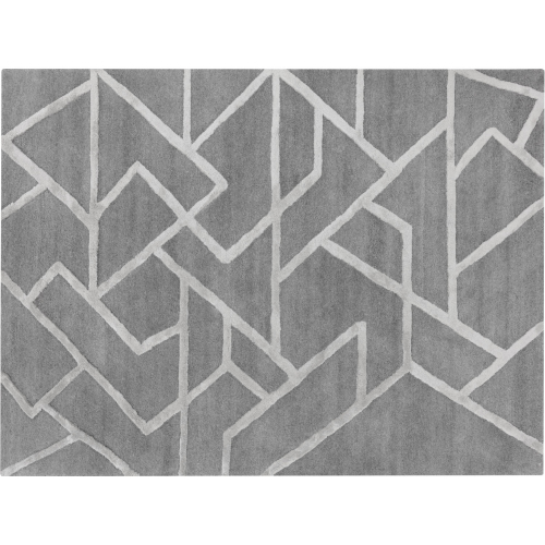 Zizi Hand Tufted Rug in Grey Viscose (9 x 12)